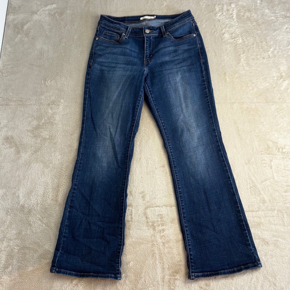 Levi's 529 Curvy Bootcut Jeans Women's Size 10 Dark Wash Blue Denim Stretch‎